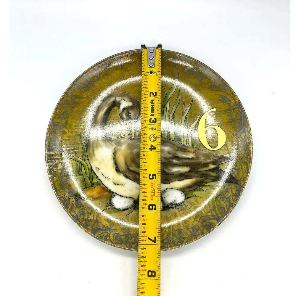 Pottery Barn 12 Days of Christmas Holiday Plate Day 6 Geese 7.25